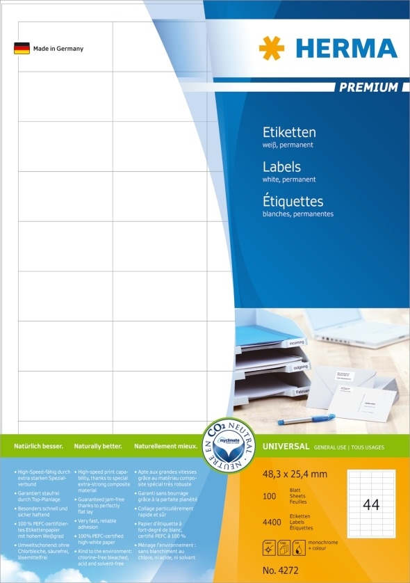 HERMA etykieta Premium A4 100 szt. 48,3 x 25,4 mm, 4400 szt.