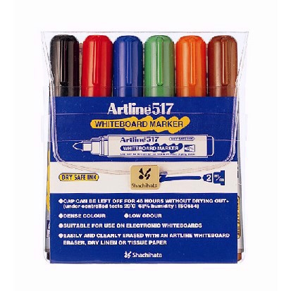 Artline Marker Tablicowy 517, zestaw 6 sztuk.