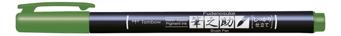 Tombow Marker Fudenosuke twardy zielony