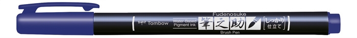 Tombow Marker Fudenosuke twardy niebieski