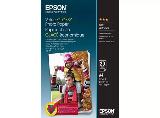 Papier fotograficzny Epson Value Glossy 183 g/m2 - A4 - 20 arkuszy