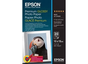 Papier fotograficzny Epson Premium Glossy 255 g/m² - 10x15 cm - 20 arkuszy