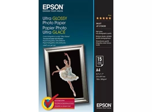 Papier fotograficzny Epson Ultra Glossy 300 g/m² - A4 - 15 arkuszy