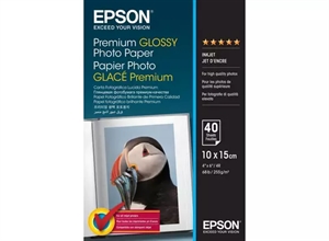 Papier fotograficzny Epson Premium Glossy 255 g/m² - 10x15 cm - 40 arkuszy